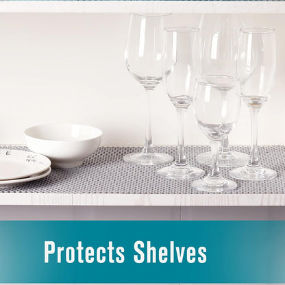 Non Slip and Grip Durable Clean Pad Full Size 17.7 Inches x 20 Feet for Drawers, Shelves, Cabinets, Storage, Kitchen, Desks, Kitchenware, Tableware