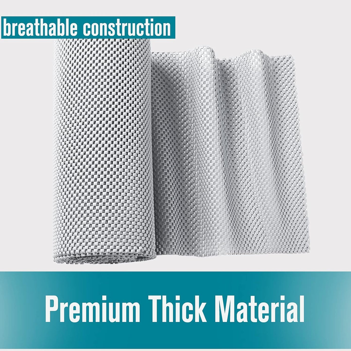 Non Slip and Grip Durable Clean Pad Full Size 17.7 Inches x 20 Feet for Drawers, Shelves, Cabinets, Storage, Kitchen, Desks, Kitchenware, Tableware
