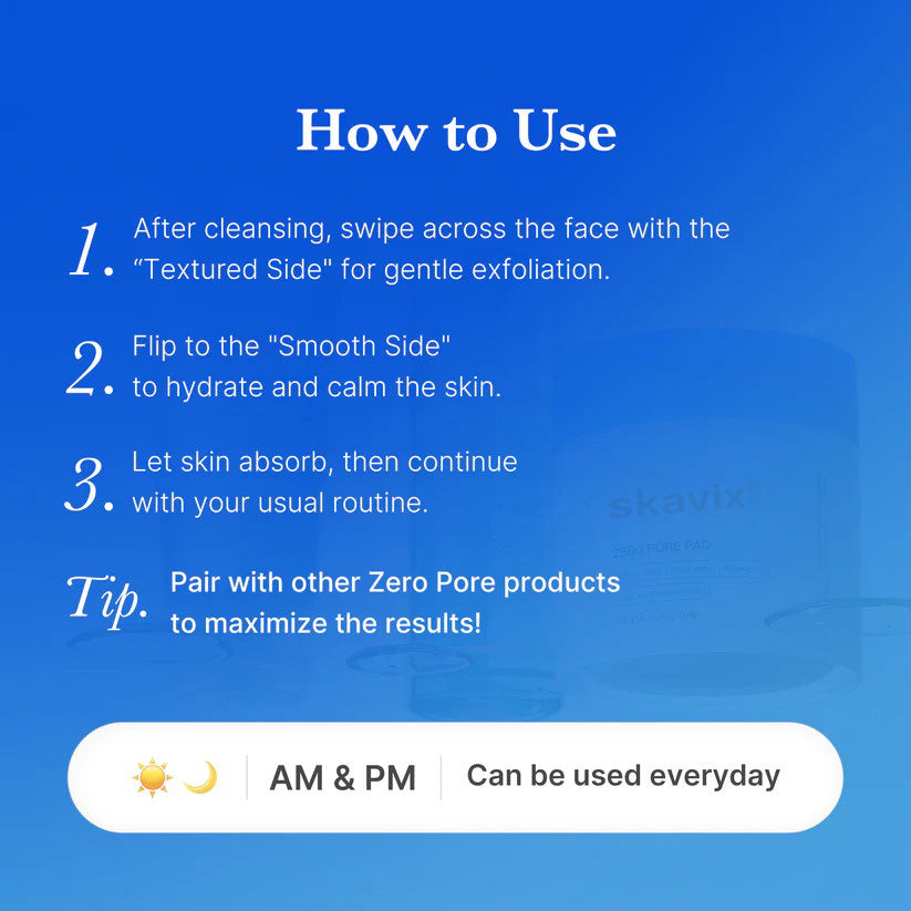 💧 Skavix Zero Pore Pad | AHA + BHA Pore & Blackhead Care Pads, 70 Pads