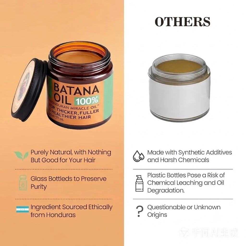 Buy 1 Get 1 Free🔥Batana Oil for Hair Growth,Raw Organic Batana Mask from Honduras🌱