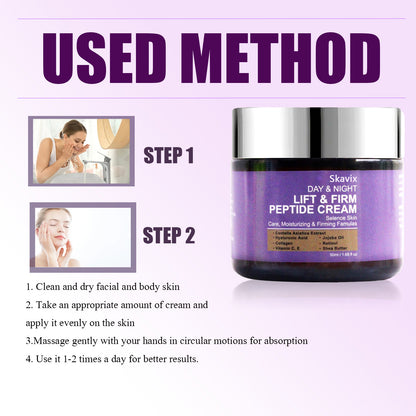 🧬Advanced Multi-Peptide Firming Cream ✦ Lightweight Day & Night Moisturizer