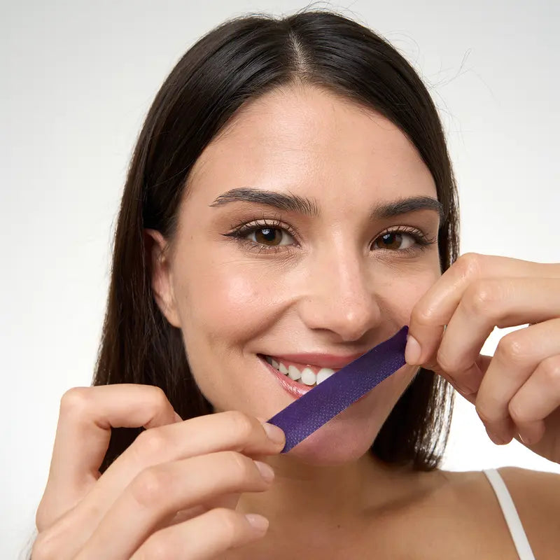 💜 Purple Teeth Whitening Strips | Peroxide-Free, Non-Sensitive Whitening for a Brighter Smile | 7/21 Sessions