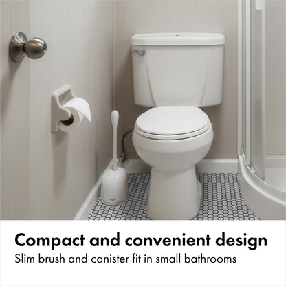 Hideaway Compact Toilet Brush | Firm bristles for effective cleaning, comfortable non-slip handle, compact storage