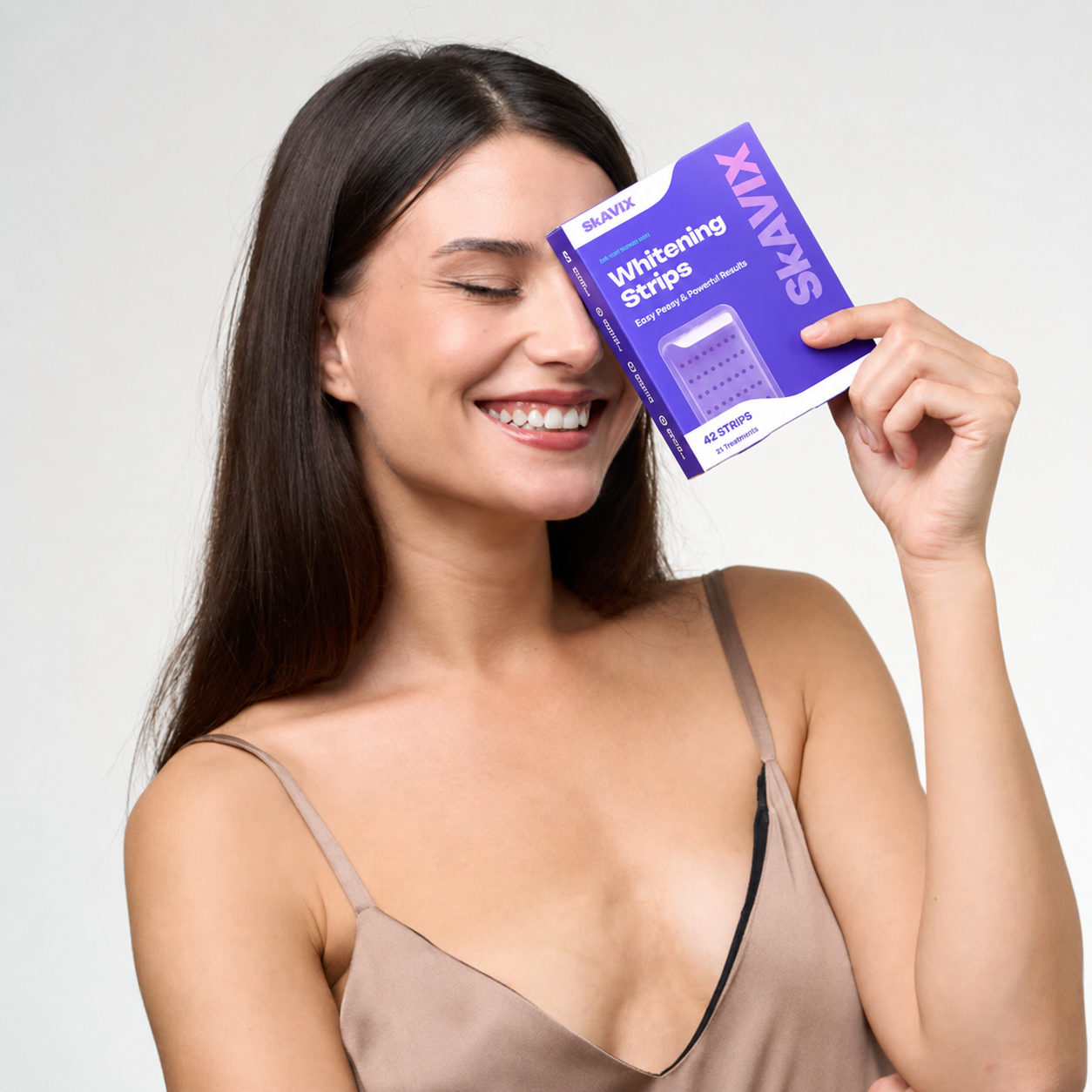 💜 Purple Teeth Whitening Strips | Peroxide-Free, Non-Sensitive Whitening for a Brighter Smile | 7/21 Sessions