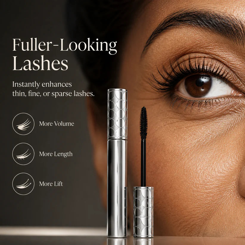 Metal Wand Tubing Mascara – 24H Smudge-Proof Length & Curl ✨👁️🖤