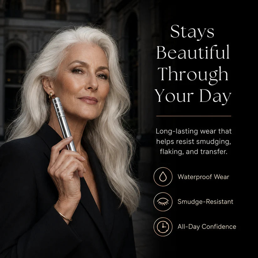 Metal Wand Tubing Mascara – 24H Smudge-Proof Length & Curl ✨👁️🖤