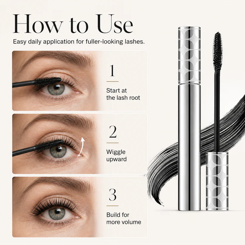 Metal Wand Tubing Mascara – 24H Smudge-Proof Length & Curl ✨👁️🖤