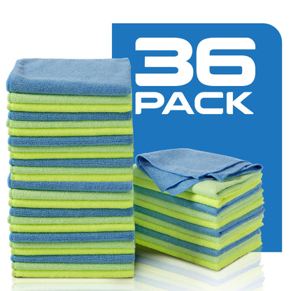 Microfiber Cleaning Cloths | All-Purpose | Assorted Colors | 36 Pack