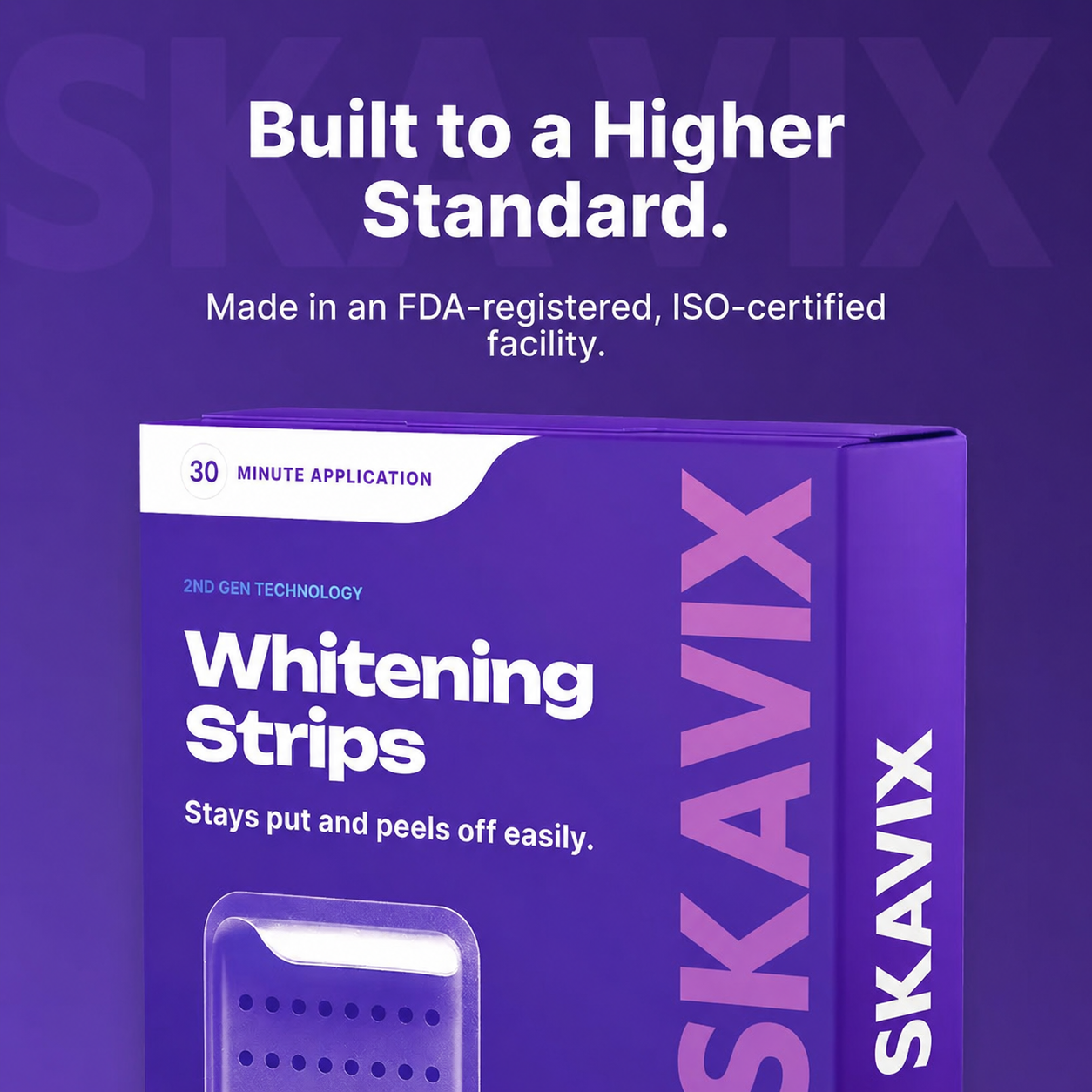 💜 Purple Teeth Whitening Strips | Peroxide-Free, Non-Sensitive Whitening for a Brighter Smile | 7/21 Sessions