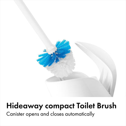 Hideaway Compact Toilet Brush | Firm bristles for effective cleaning, comfortable non-slip handle, compact storage