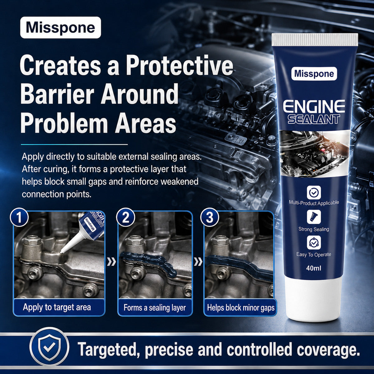 How Misspone Engine Sealant forms a protective sealing layer