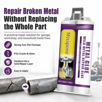🔥 Buy 1 Get 1 FREE! 🛠️ Strong Weld Metal Repair Glue Heatproof Paste